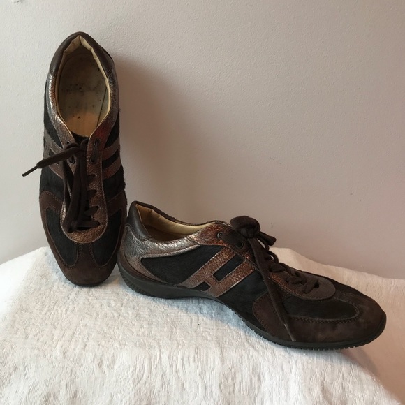 Hogan Shoes - HOGAN Brown Fur Sneakers EU 37 US 7